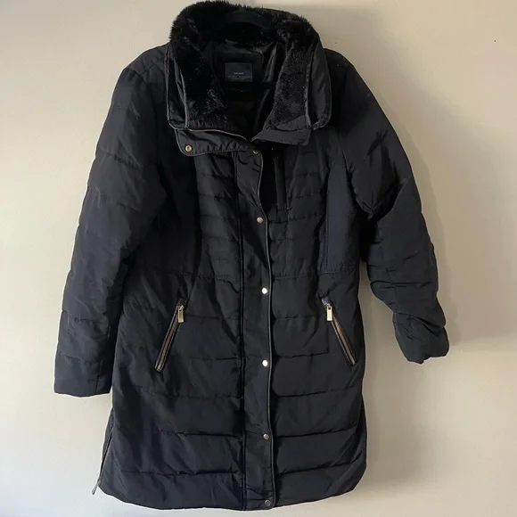 ZARA Down Feather Long Puffer Jacket Winter Trench - Picture 7 of 11